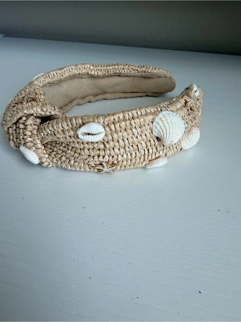 Unbranded Sea Shell Straw Headband
